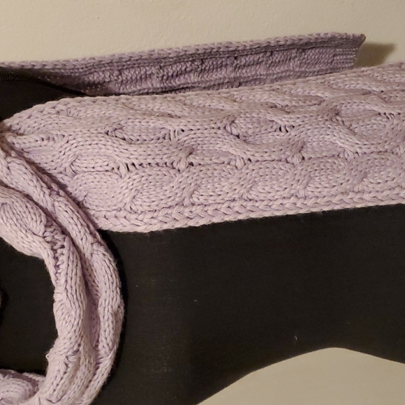 Knitted Scarf and Baret Beanie Lavender - Picture 3 of 8